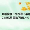 鹏鼎控股：2024年上半年净利润7.84亿元 同比下降3.4%