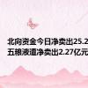 北向资金今日净卖出25.27亿元 五粮液遭净卖出2.27亿元