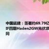 中国能建：签署约69.79亿元沙特PIF四期Haden2GW光伏项目EPC合同