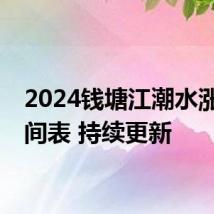 2024钱塘江潮水涨退时间表 持续更新