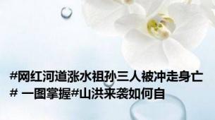 #网红河道涨水祖孙三人被冲走身亡# 一图掌握#山洪来袭如何自