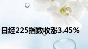 日经225指数收涨3.45%