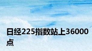 日经225指数站上36000点