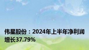 伟星股份：2024年上半年净利润增长37.79%