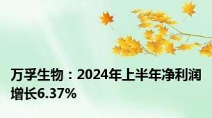 万孚生物：2024年上半年净利润增长6.37%