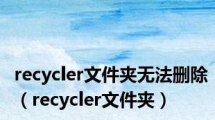 recycler文件夹无法删除（recycler文件夹）