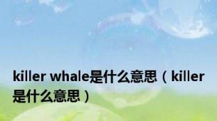 killer whale是什么意思（killer是什么意思）