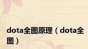 dota全图原理（dota全图）