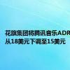 花旗集团将腾讯音乐ADR目标价从18美元下调至15美元