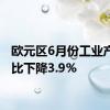 欧元区6月份工业产值同比下降3.9%