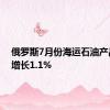 俄罗斯7月份海运石油产品出口增长1.1%