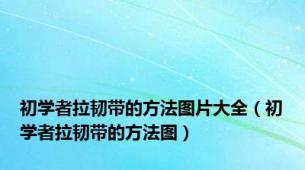 初学者拉韧带的方法图片大全（初学者拉韧带的方法图）