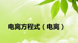 电离方程式（电离）