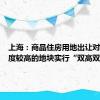 上海：商品住房用地出让对市场热度较高的地块实行“双高双竞”