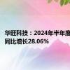 华旺科技：2024年半年度净利润同比增长28.06%