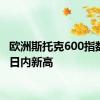 欧洲斯托克600指数创下日内新高