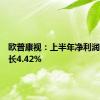 欧普康视：上半年净利润同比增长4.42%