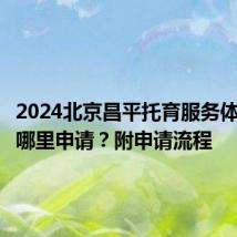 2024北京昌平托育服务体验券在哪里申请？附申请流程