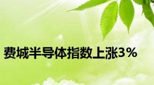 费城半导体指数上涨3%