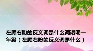 左顾右盼的反义词是什么词语呢一年级（左顾右盼的反义词是什么）