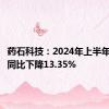 药石科技：2024年上半年净利润同比下降13.35%