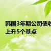 韩国3年期公司债收益率上升5个基点