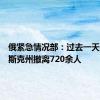 俄紧急情况部：过去一天在库尔斯克州撤离720余人