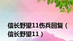 信长野望11伤兵回复（信长野望11）