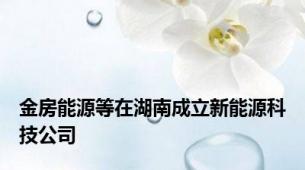 金房能源等在湖南成立新能源科技公司