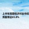 上半年民营经济对全市经济增长贡献率达65.8%