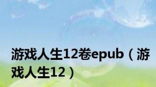 游戏人生12卷epub（游戏人生12）