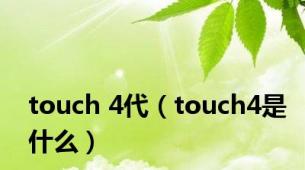 touch 4代（touch4是什么）