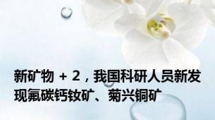 新矿物 + 2，我国科研人员新发现氟碳钙钕矿、菊兴铜矿