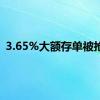 3.65%大额存单被抢爆