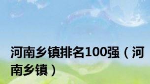 河南乡镇排名100强（河南乡镇）