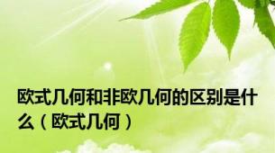 欧式几何和非欧几何的区别是什么（欧式几何）