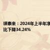 璞泰来：2024年上半年净利润同比下降34.24%