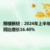 翔楼新材：2024年上半年净利润同比增长16.40%