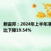 新宙邦：2024年上半年净利润同比下降19.54%