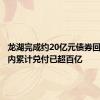 龙湖完成约20亿元债券回售，年内累计兑付已超百亿