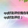 qq好友评价我在哪里（qq好友评价）