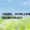 大族激光：2024年上半年净利润同比增长184.81%