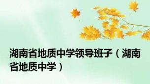 湖南省地质中学领导班子（湖南省地质中学）