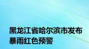 黑龙江省哈尔滨市发布暴雨红色预警