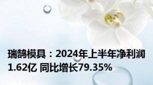 瑞鹄模具：2024年上半年净利润1.62亿 同比增长79.35%