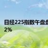 日经225指数午盘盘初涨2%