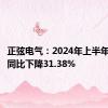 正弦电气：2024年上半年净利润同比下降31.38%