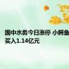 国中水务今日涨停 小鳄鱼席位净买入1.14亿元