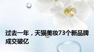 过去一年，天猫美妆73个新品牌成交破亿