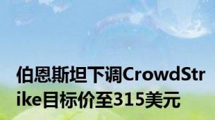 伯恩斯坦下调CrowdStrike目标价至315美元